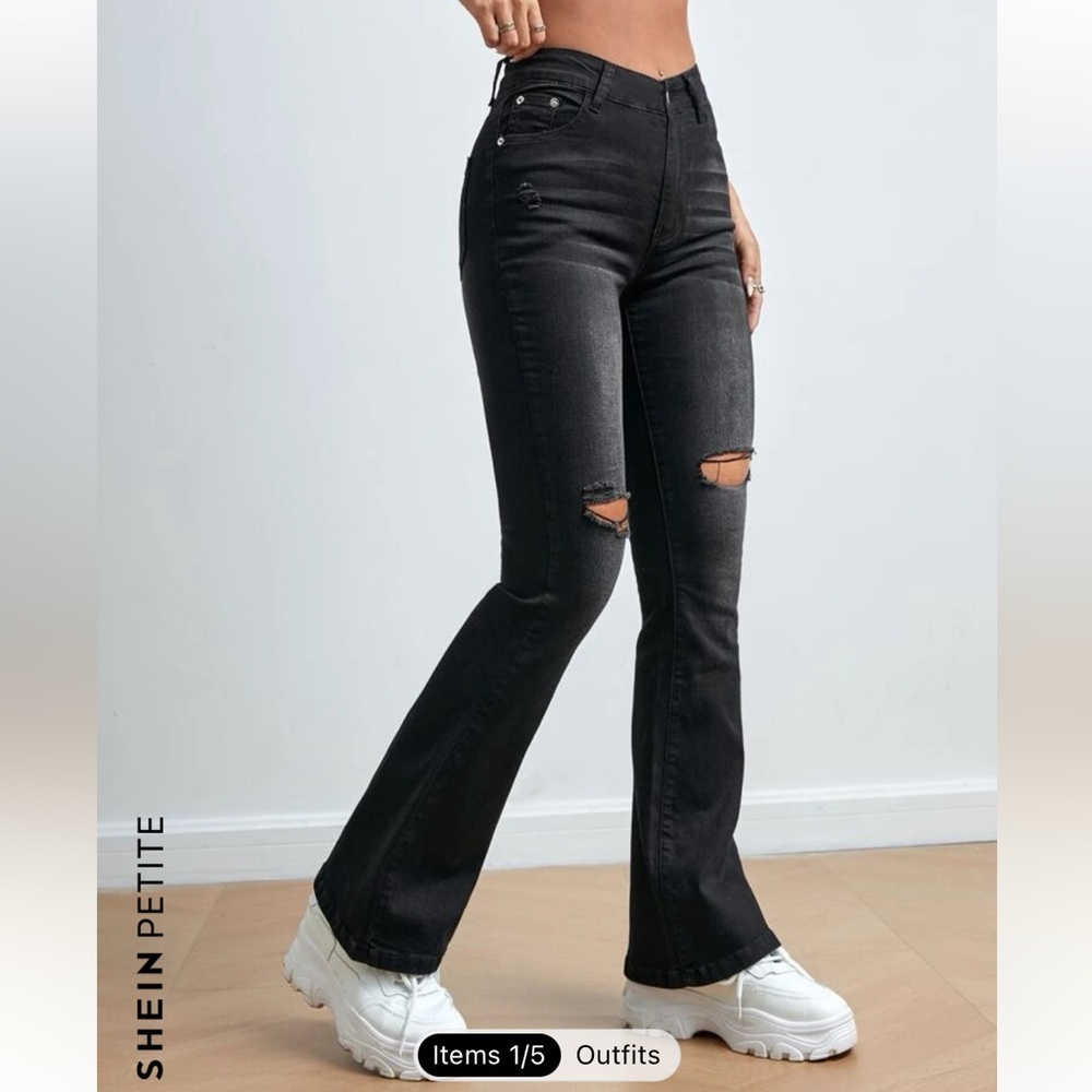 Black Bootcut Jeans (petite)